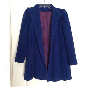 Royal blue wool coat